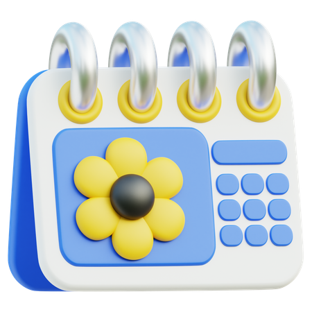 Calendário de primavera  3D Icon