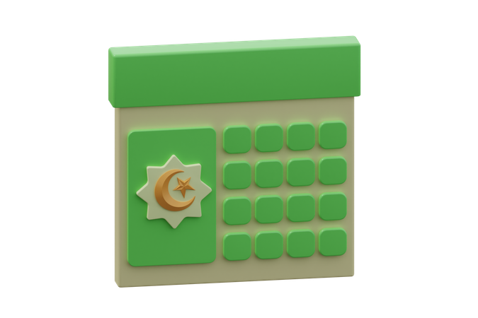 Calendario de ramadán  3D Icon