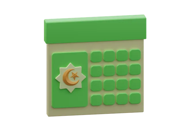 Calendario de ramadán  3D Icon