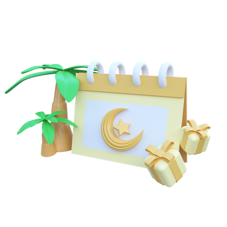 Calendario de ramadán  3D Icon