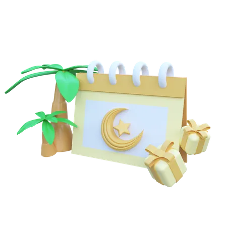 Calendario de ramadán  3D Icon