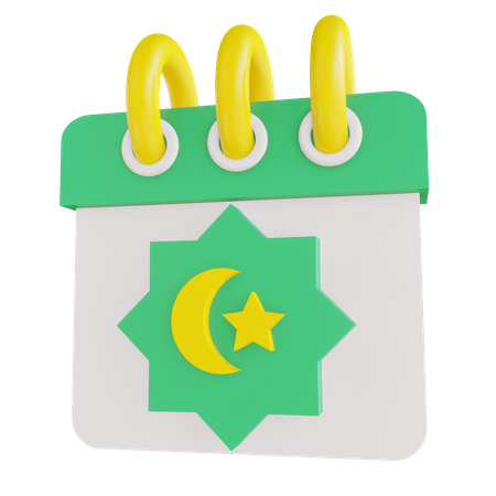 Calendário do Ramadã  3D Illustration