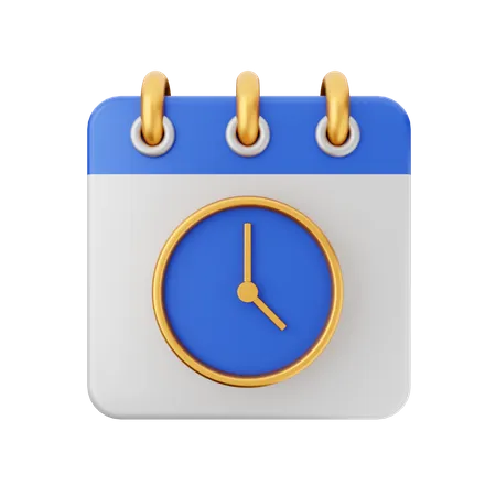 Calendário do relógio  3D Icon