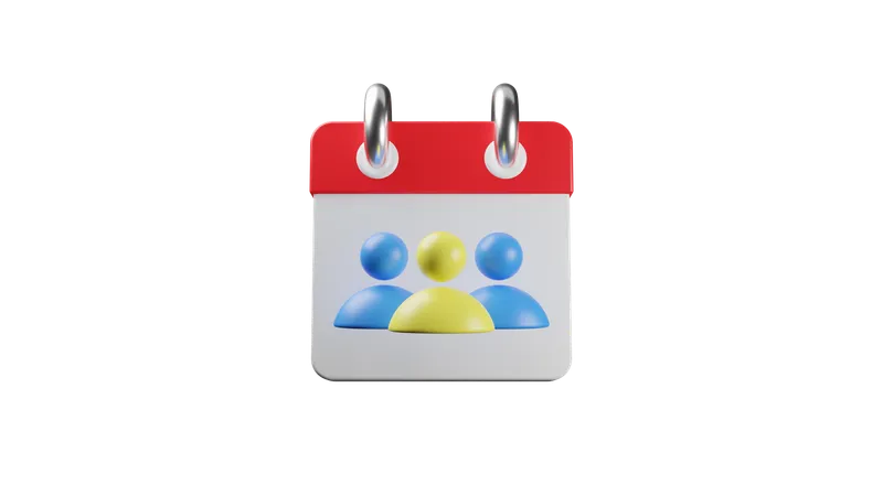 Reunión del calendario  3D Icon