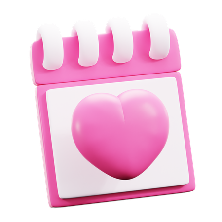 Calendario de san valentin  3D Icon