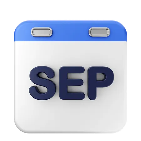 Calendario Septiembre  3D Icon