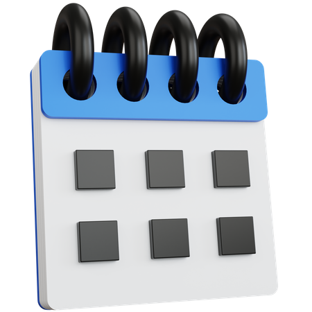 Calendario sin números  3D Icon