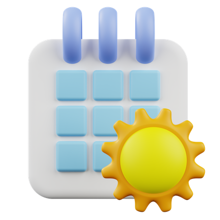 Calendario solar  3D Icon