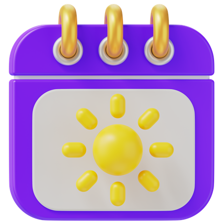 Calendario solar  3D Icon