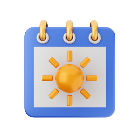 Calendario solar  3D Icon