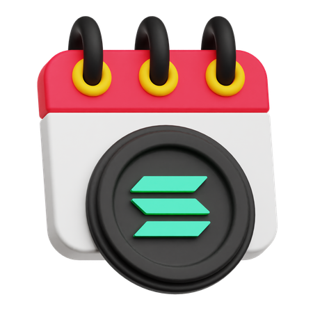 Calendario de solana  3D Icon