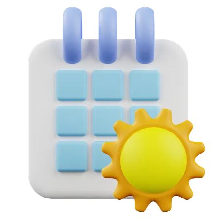 Calendário solar  3D Icon