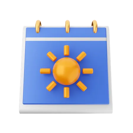 Calendário solar  3D Icon