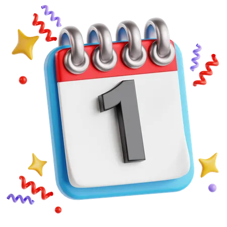 Primer calendario  3D Icon