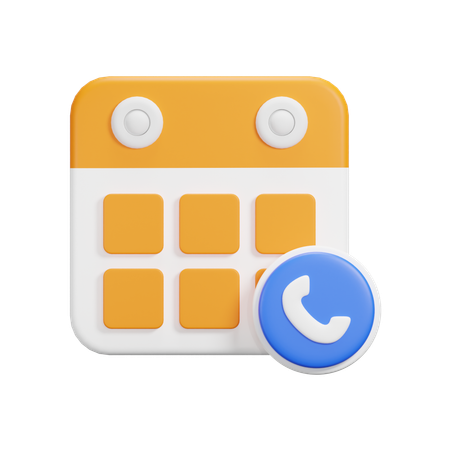 Calendario telefonico  3D Icon