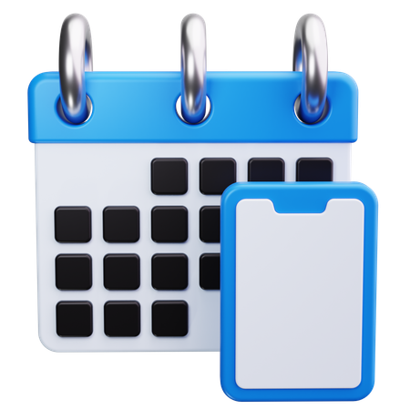 Calendario telefonico  3D Icon