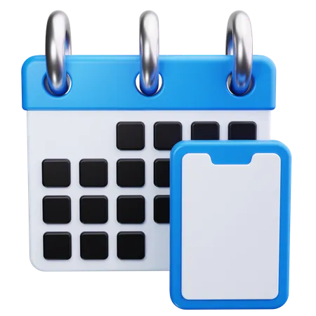 Calendario telefonico  3D Icon