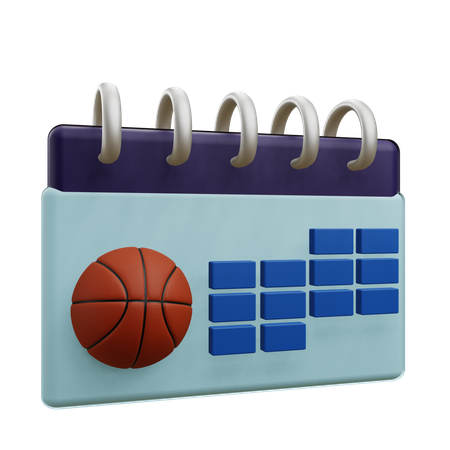 Calendário turnamen de basquete  3D Icon