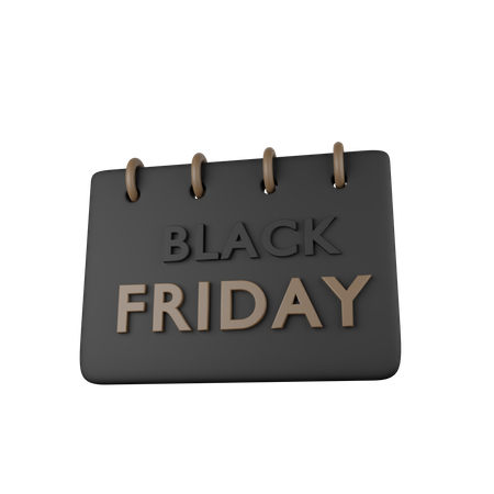Calendario de viernes negro  3D Icon