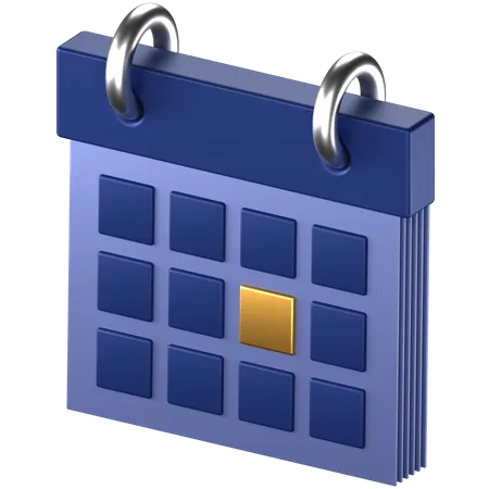 3 D Icon Of A Blue Calendar 3D Icon