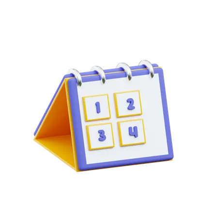 Calendrier  3D Icon