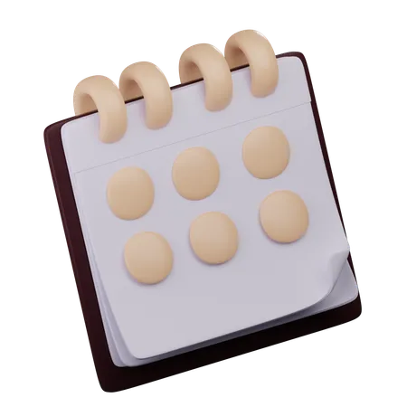 Calendrier  3D Icon