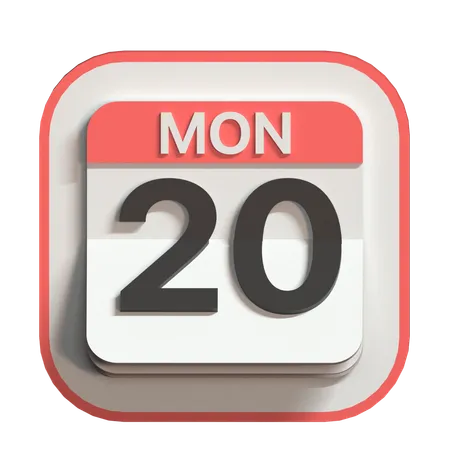 Calendrier  3D Icon