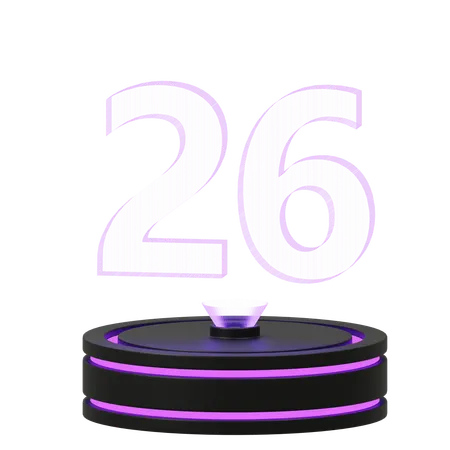 Calendrier 26  3D Icon