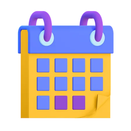 Calendrier  3D Illustration