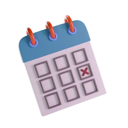 Calendrier  3D Illustration