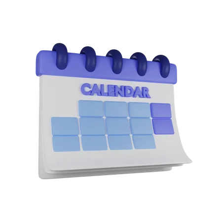 Calendrier  3D Illustration