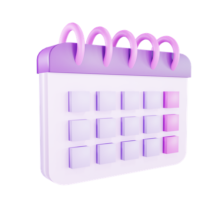 Calendrier  3D Illustration