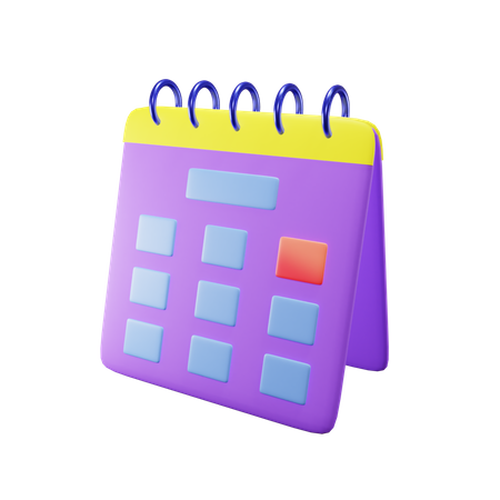 Calendrier  3D Illustration