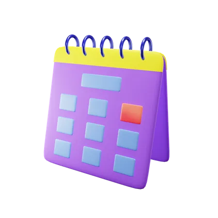 Calendrier  3D Illustration