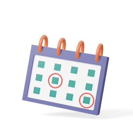 Calendrier  3D Icon