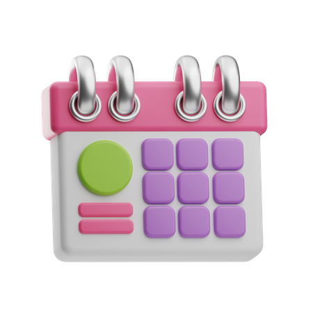 Calendrier  3D Icon