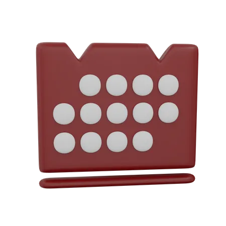 Calendrier  3D Icon