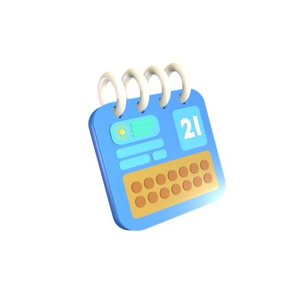 Calendrier  3D Icon