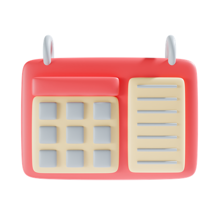 Calendrier  3D Icon