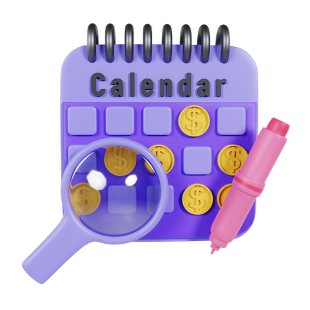 Calendrier d'affaires  3D Icon