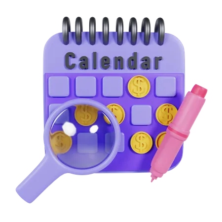 Calendrier d'affaires  3D Icon