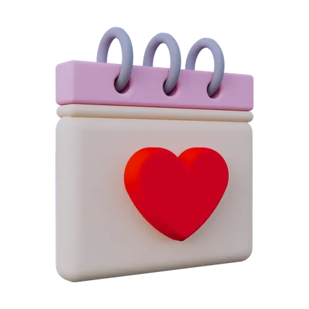 Calendrier d'amour  3D Icon