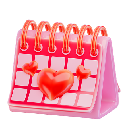 Calendrier d'amour  3D Icon