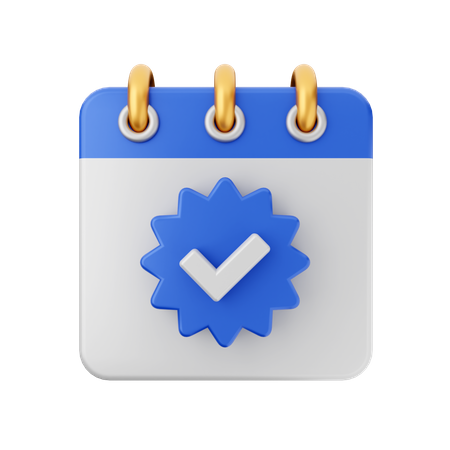 Calendrier approuvé  3D Icon