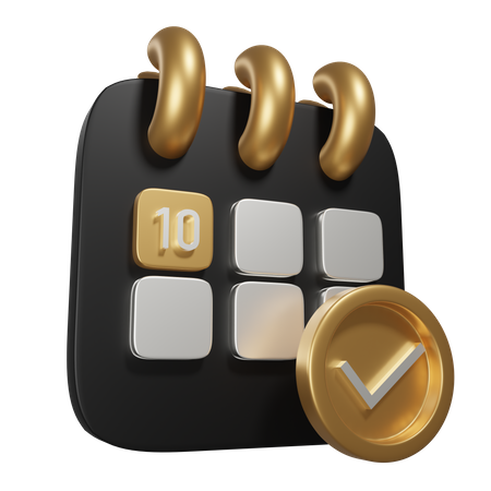 Calendrier approuvé  3D Icon