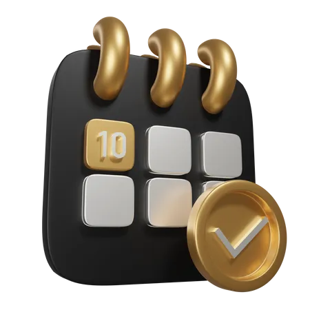 Calendrier approuvé  3D Icon