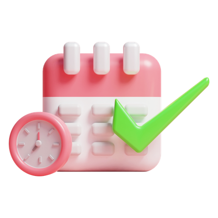 Calendrier approuvé  3D Icon