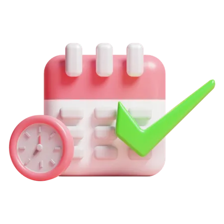 Calendrier approuvé  3D Icon