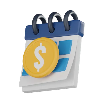Calendrier d'argent  3D Icon