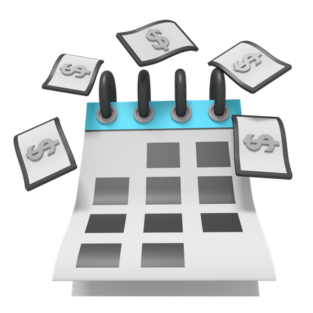 Calendrier d'argent  3D Icon